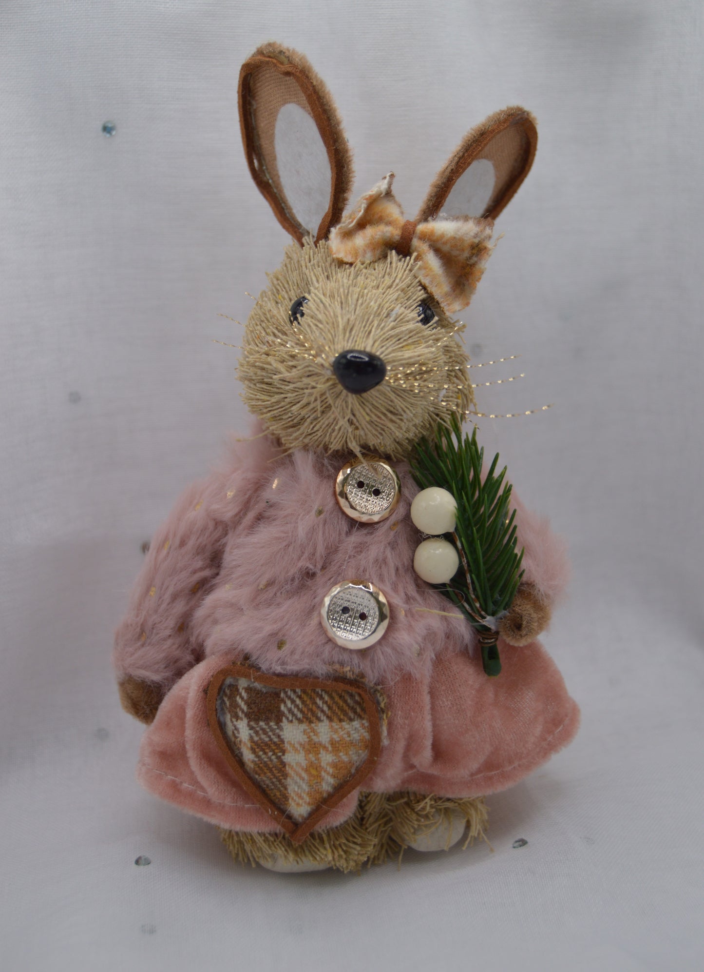 Plush Mouse Decorations, Clothes, White and Pink, Cute design