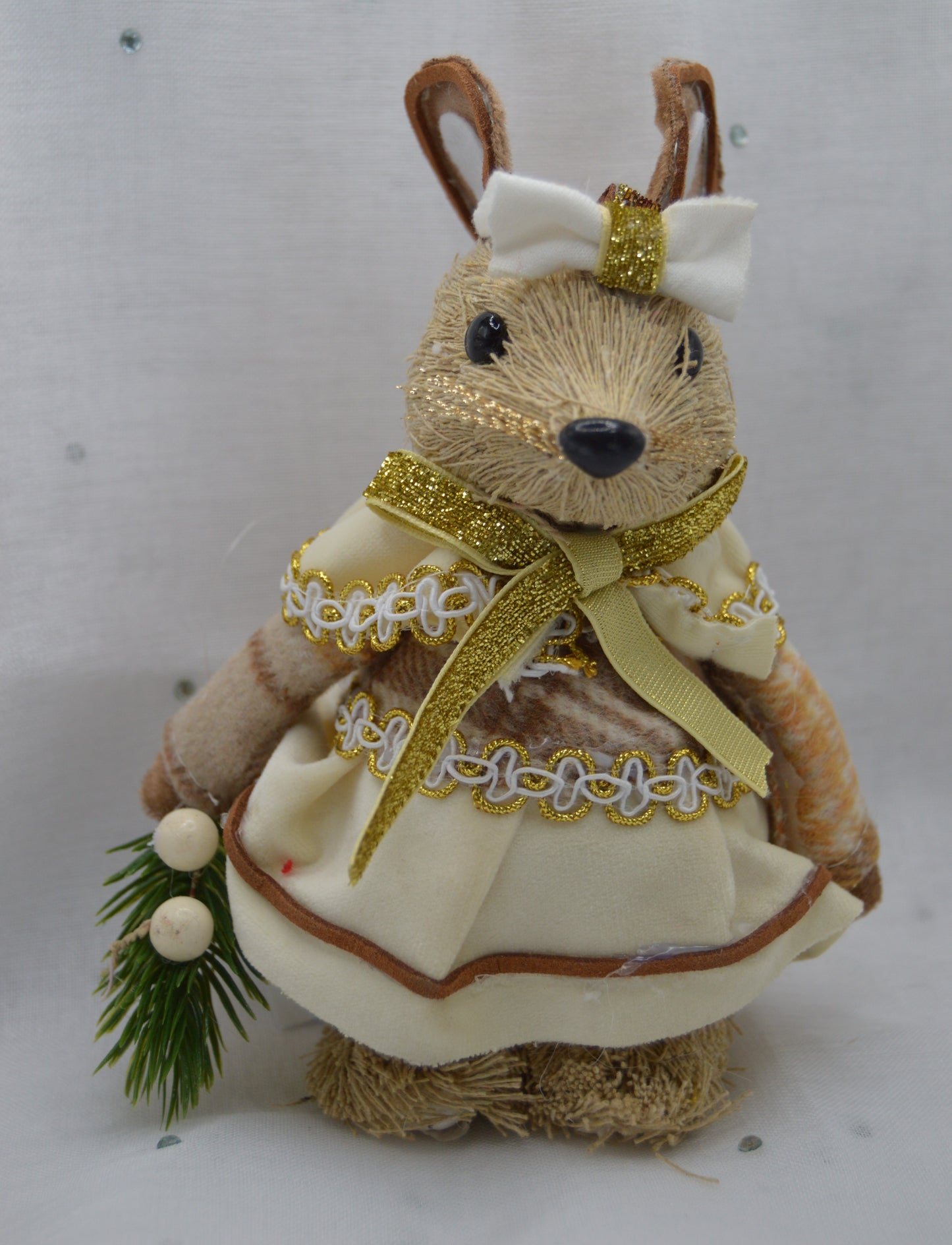 Plush Mouse Decorations, Clothes, White and Pink, Cute design