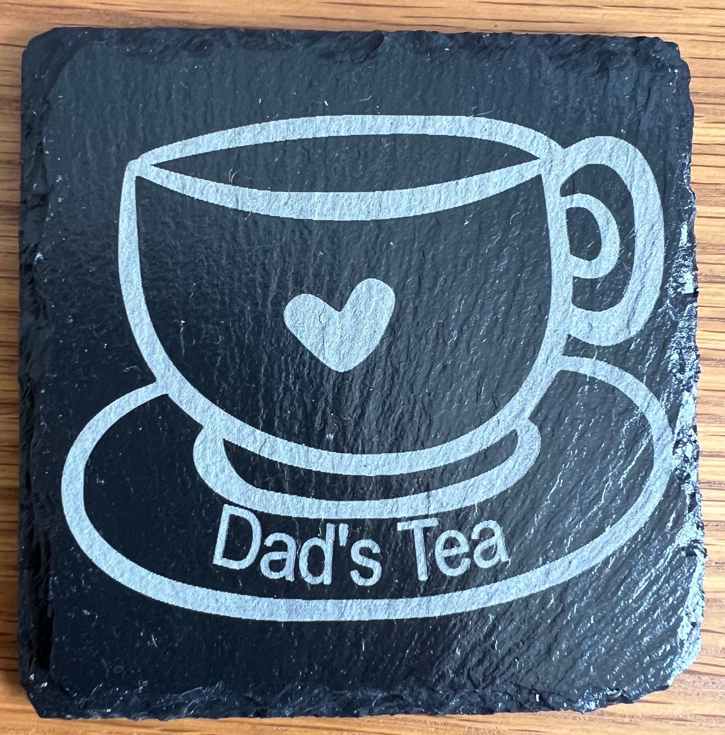 Panad Mam Neu Panad Dad, Slate Coaster, Laser Engraved.