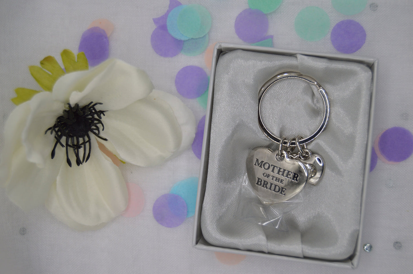 Amore Charm Keyring - Wedding Gift Keyring, Heart charm, Perfect Gift For That Special Helper On Your Wedding Day
