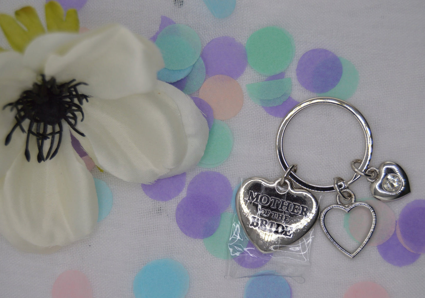 Amore Charm Keyring - Wedding Gift Keyring, Heart charm, Perfect Gift For That Special Helper On Your Wedding Day