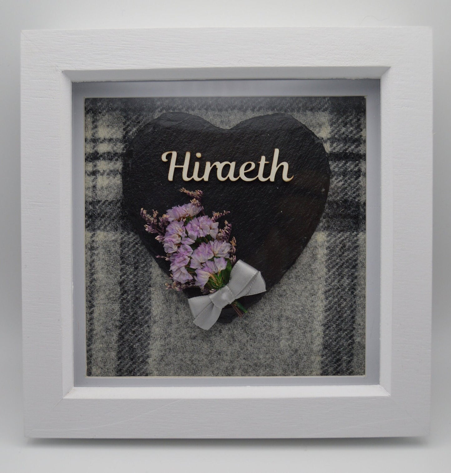 Slate Heart Box Frame, Welsh, Cymraeg, gift, laser engraved,