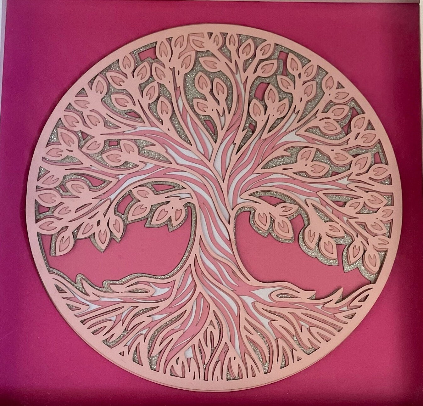 Tree of Life Box Frame - layered cardstock.