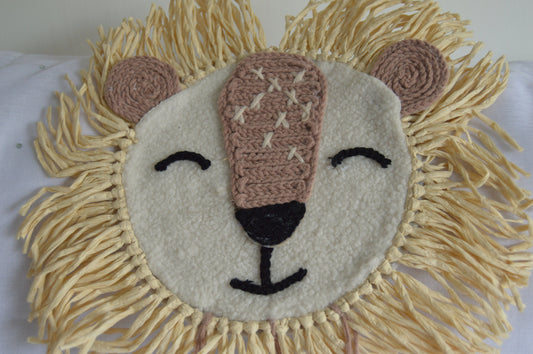 Lion Hanging Decoration, Dream Catcher, Nursery, size 50x35cm