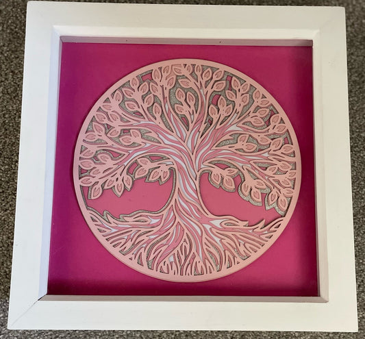 Tree of Life Box Frame - layered cardstock.