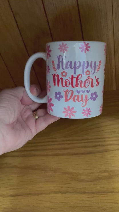 Mother's Day Flower Themed Mugs.